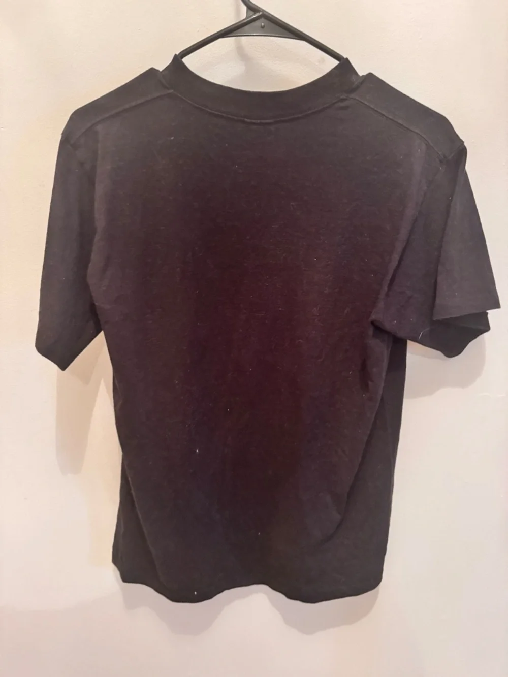 Vintage Black Cotton Tee with White Care Tag - Picture 5 of 5